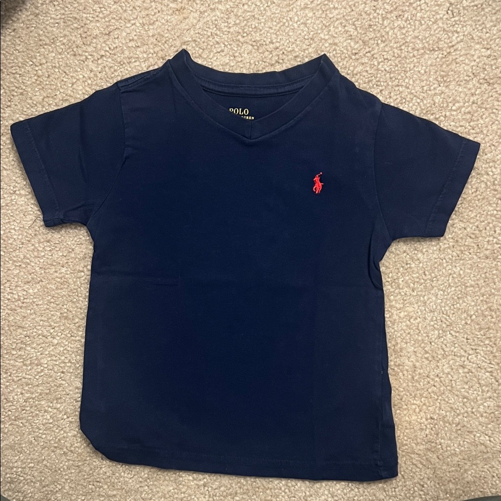 Polo by Ralph Lauren Kids Navy Tee with Red Logo